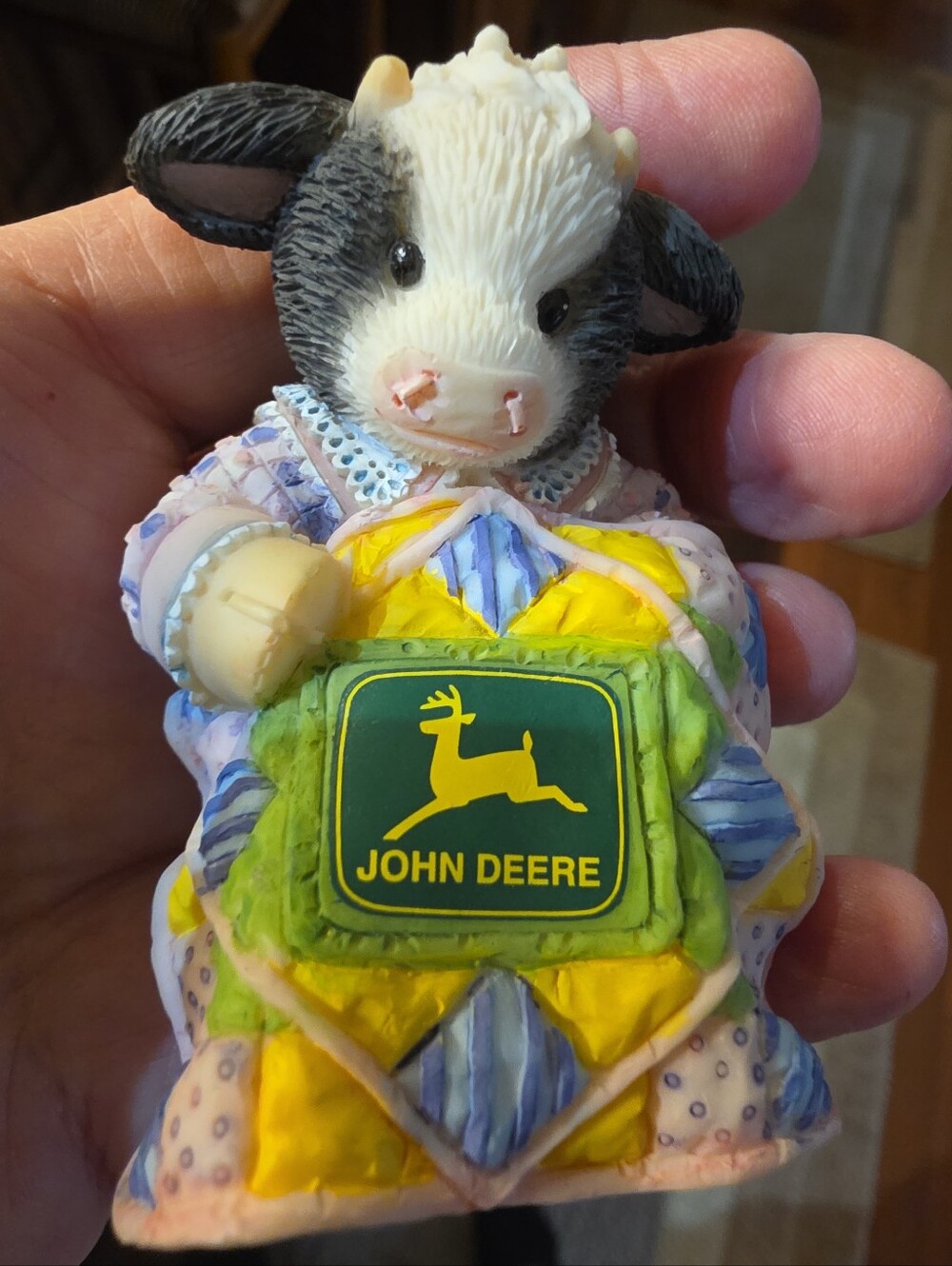 1999 Mary's Moo Moos Figurine John Deere You're Sew Deere To Me #674494 No Box